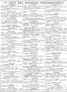 Liste de commerants