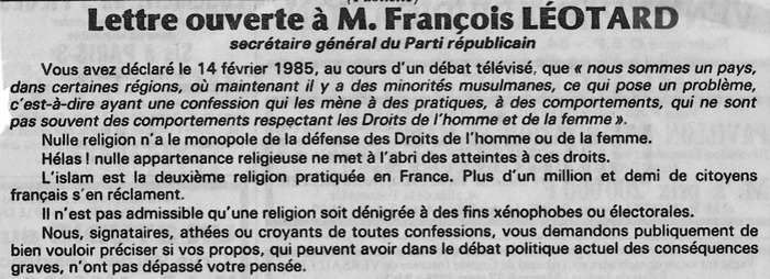 C’est l’article d’un fils de victime de l’OAS ***  Aujourd’hui un ancien ministre de la République est mort