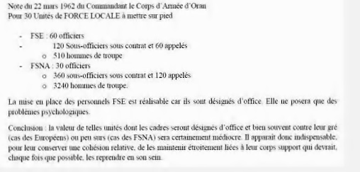 Force locale 30 unitees oran 1