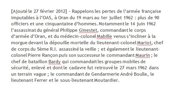 Oas et militaire tues