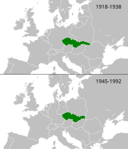 Map of Czechoslovakia