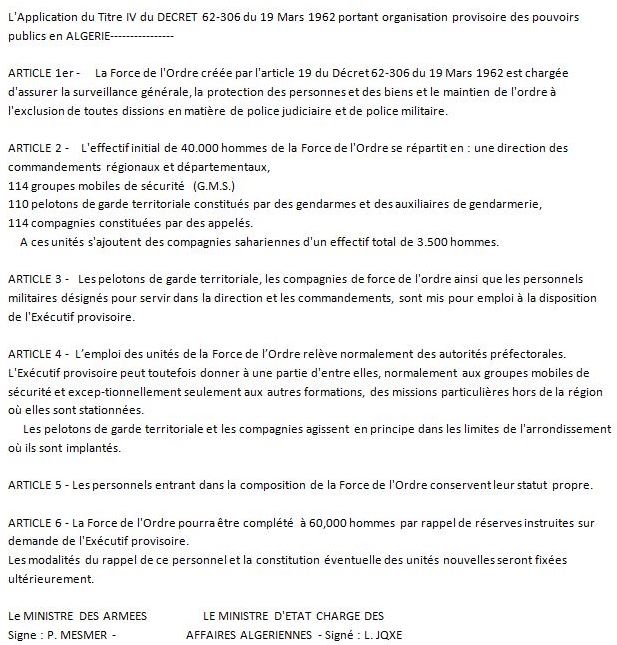 L application du decret capture