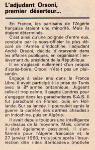 Photo-titre pour cet album: ORSONI voulait investir l'ELYSEE