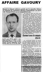 Photo-titre pour cet album: Affaire GAVOURY