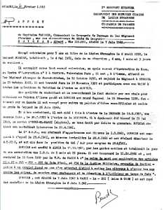  Rapport 
sur la Mort de DOVECAR 
