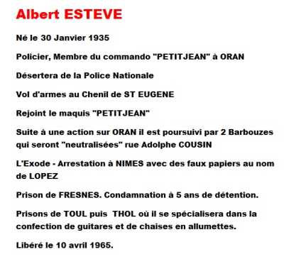  Albert ESTEVE 
----
   Souvenir du Camp de THOL 