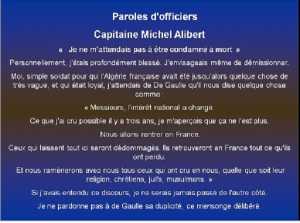   Capitaine Michel ALLIBERT  
Profession de foi