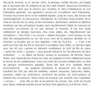  Les Directeurs du Camp :
Achille PERRODO puis Raoul TEXIER
