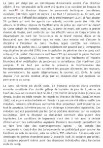  Gestion et Organisation du camp
