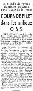  Coup de filet 
la veille du voyage 
de De Gaulle
----
Christophe De BEAUNAY
Raymond MURA
Roger CARUANA
