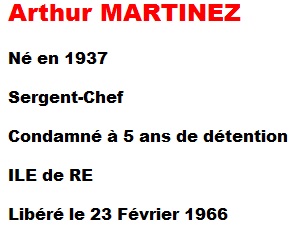  Sergent-Chef  
Arthur MARTINEZ 
