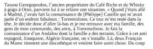   "Tassou" GEORGOPOULOS  
---- 
en ESPAGNE ...
