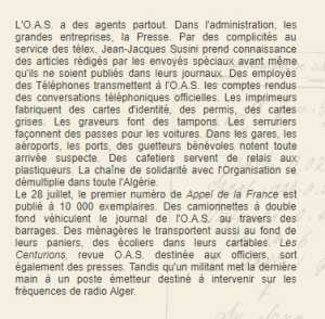  L'OAS  a des agents partout ...
