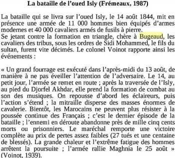 Bataille de l'Oued ISLY
le 14 AOUT 1844
