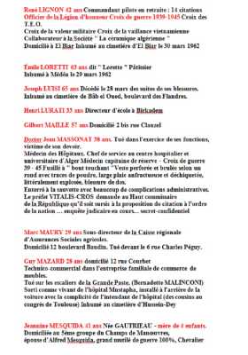  SIEGE de BAB-EL-OUED 
---- 
Liste des Victimes 
