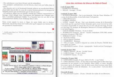 BAB-EL-OUED 
Liste des victimes