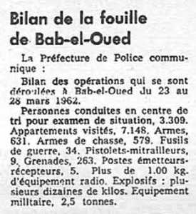  Bilan de la fouille
de BAB-EL-OUED 

