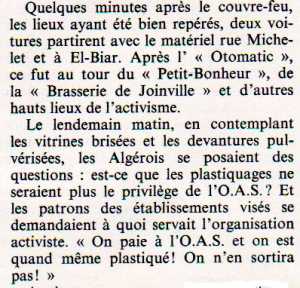    Les actions violentes du MPC
