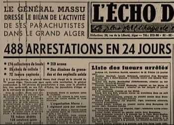  La Bataille d'Alger 
----
488 arrestations en 24 jours
