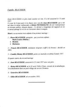  Famille BEAUSSIER 
