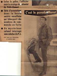  Son pseudo MURAT 
Ne pas confondre avec 
le capitaine MURA