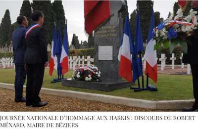  BEZIERS - 2017 
Le Maire de BEZIERS rend hommage
aux Harkis

