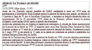  Lieutenant 
Alain BOUGRENET de La TOCNAYE 
---- 
Biographie
