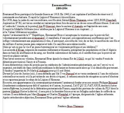   Emmanuel BRUN  
---- 
Biographie
