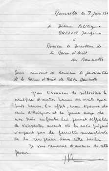 Lettre du 8 juin 1962