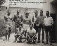 Prison de BERROUAGHIA
Juillet 1961
----
  COSTE 
Jean-Pierre NEGREL
Philippe PESSINA
Antoine ESCOLANO
JUSTAMENTE
SIRJEAN
SLUYSMANS
SITO