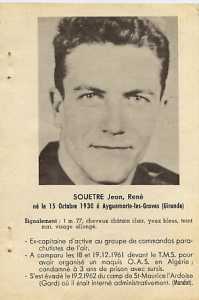 Capitaine Jean SOUETRE 
---- 
Fiche de police
