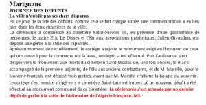  MARIGNAGNE
1er Novembre 2012 