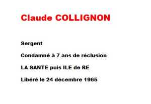  Sergent 
 Claude COLLIGNON 
