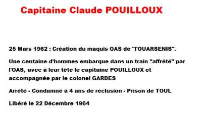  Capitaine 
 Claude POUILLOUX  
  Maquis de l'Ouarsenis
