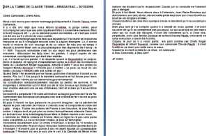  Claude TENNE 
---- 
discours sur sa tombe

