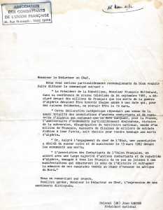  Le Colonel Jean GARDES
et la date du 19 mars 1982 
