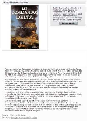  Les Commandos Delta 
de Vincent GUIBERT
