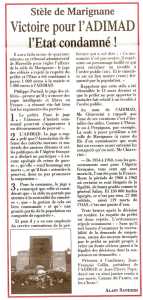 5 MAI 2011
 Victoire pour l'ADIMAD 