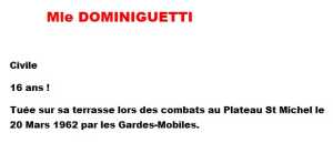  Mle DOMINIGUETTI 

ORAN
