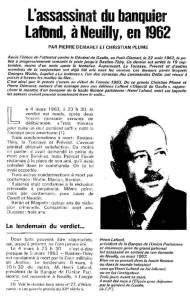 Photo-titre pour cet album: L'Ex&eacute;cution du banquier LAFOND