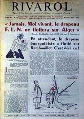  Moi vivant jamais le drapeau FLN 
ne flottera sur Alger
