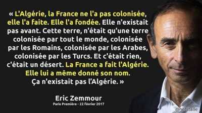  Eric ZEMMOUR et l'ALGERIE 
