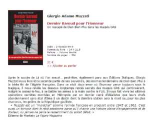  Dernier Baroud pour l'Honneur 
---- 
Giorgio Adamo MUZZATI
