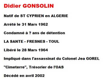  Didier GONSOLIN 

