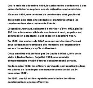  Les AMNISTIES 
