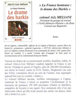  Le DRAME des HARKIS  
----
Colonel
Abd-El-Aziz MELIANI
