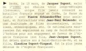  Jacques DUPONT 
Biographie