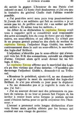  Capitaine ESTOUP 
 Adjudant GIUBBI