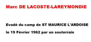   Marc
DE LACOSTE-LAREYMONDIE 
