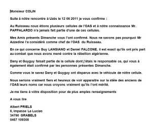  Daniel FALCONE 
 OAS RUISSEAU  